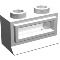 Lego okno 1x2x1 se sklem, bílá (27bc01 WHITE)